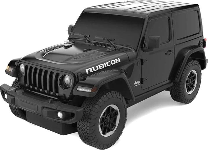 Jeep Wrangler JL télécommandé Rastar à l’échelle 1:24, noir