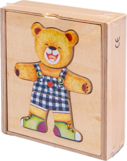 Puzzle en bois Ourson garçon