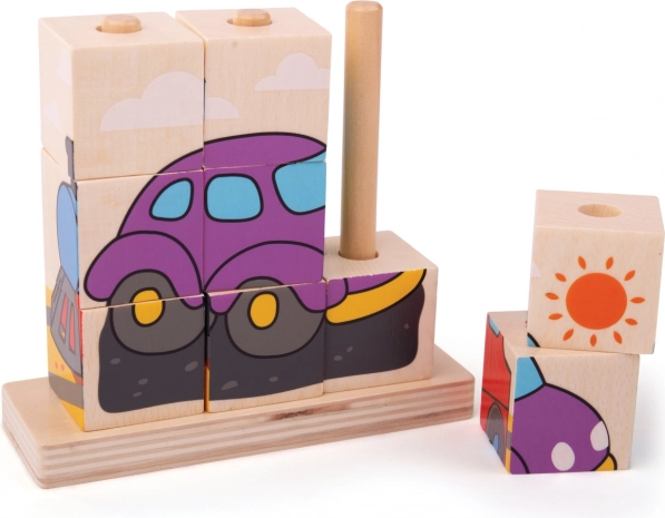 Puzzle en bois Bigjigs Baby Véhicules