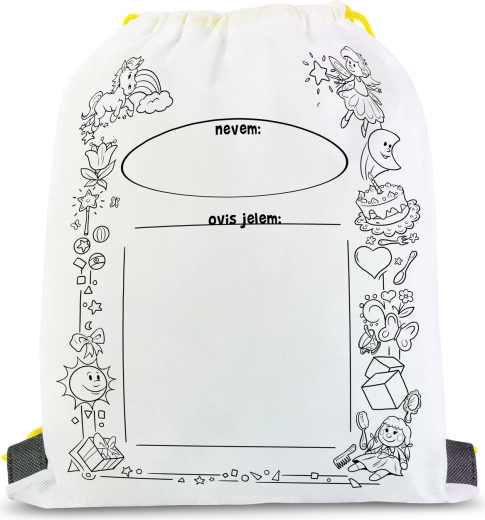 Sac à colorier pour chaussures d’intérieur avec 4 feutres