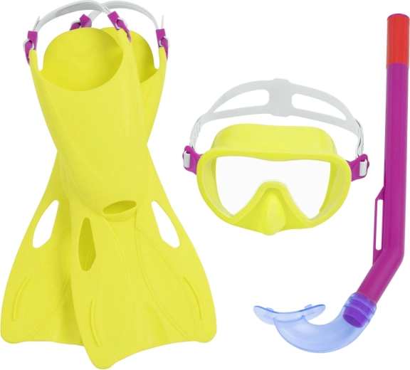 Set de snorkeling pour enfants BESTWAY – masque, tuba et palmes (taille 24–27)
