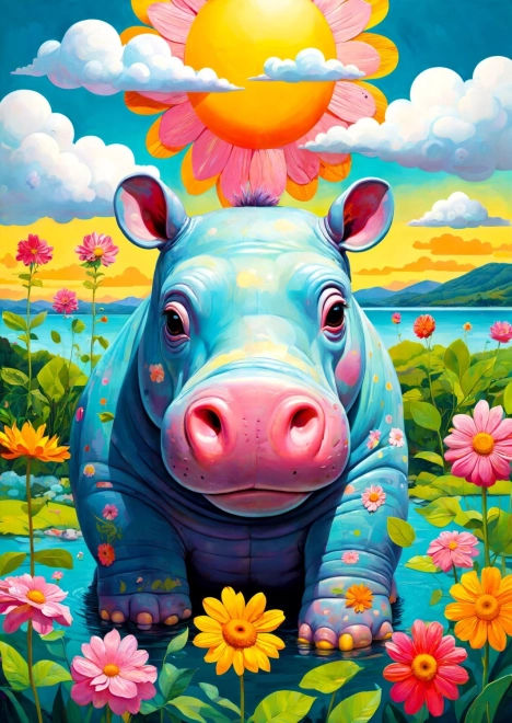 Puzzle ENJOY hippopotame ensoleillé – 1000 pièces