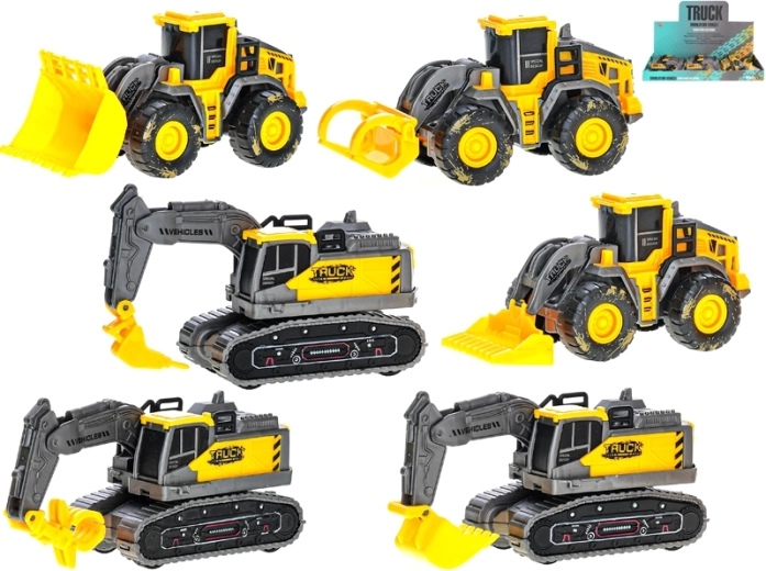 Véhicules de chantier à friction 11,5 cm – jaune