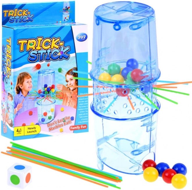 Jeu d'adresse Trick Stick billes tombantes