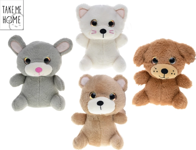 Peluche Take Me Home 15 cm – chien, chat, ours ou lapin