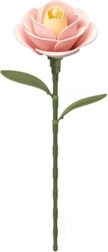 ROBOTIME ROKR Floral Art puzzle 3D – camélia rose clair, 37 pièces