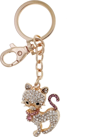 Porte-clés Chat diamant