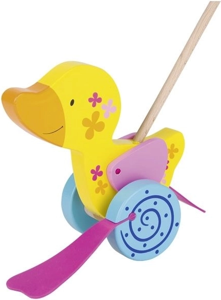 Canard en bois à pousser Goki