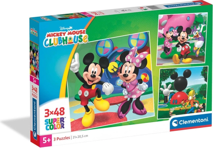 Puzzle CLEMENTONI La Maison de Mickey 3×48 pièces