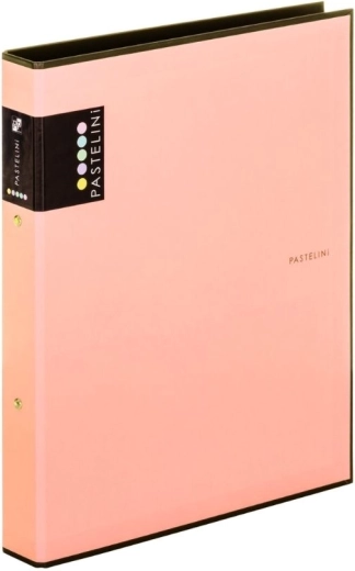 Classeur A4 PASTELINI abricot, laminé, 2 anneaux