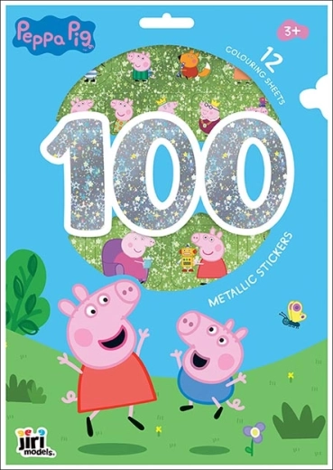 Peppa Pig : set de coloriage avec 100 autocollants métalliques
