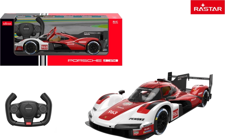 Voiture télécommandée Rastar Porsche 963 LMDh 1:14 rouge