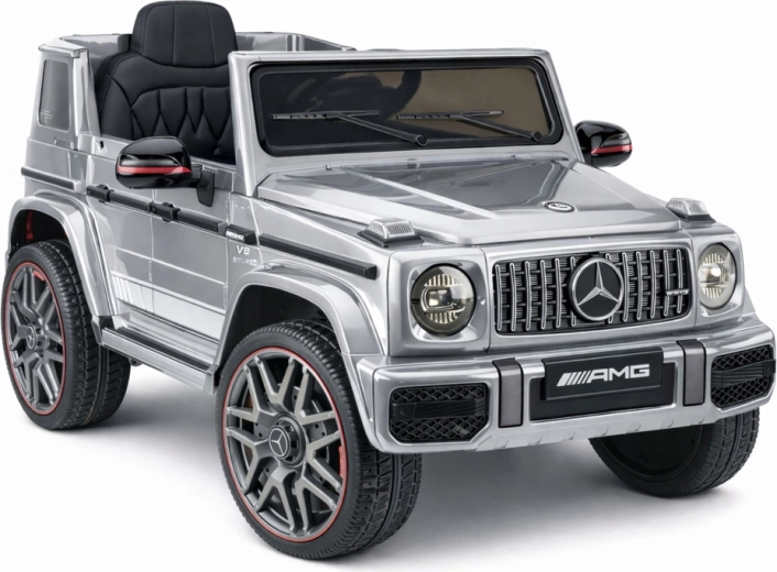 Voiture électrique pour enfants MERCEDES-AMG G 63, argentée avec finition laquée