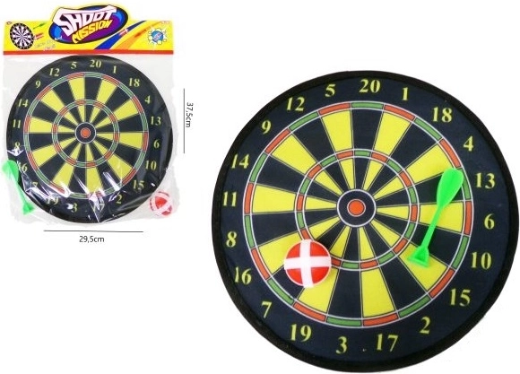 Cible de fléchettes avec ventouse et balle à scratch