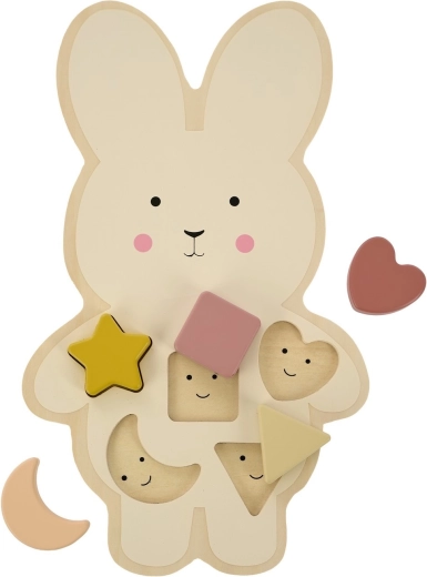 Puzzle d’encastrement en bois lapin Jabadabado