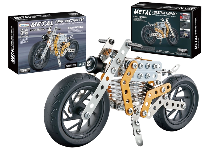 Kit de construction moto en métal 162 pièces