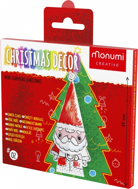 Coloriage 3D de Noël – figurine Saint Nicolas et décoration suspendue