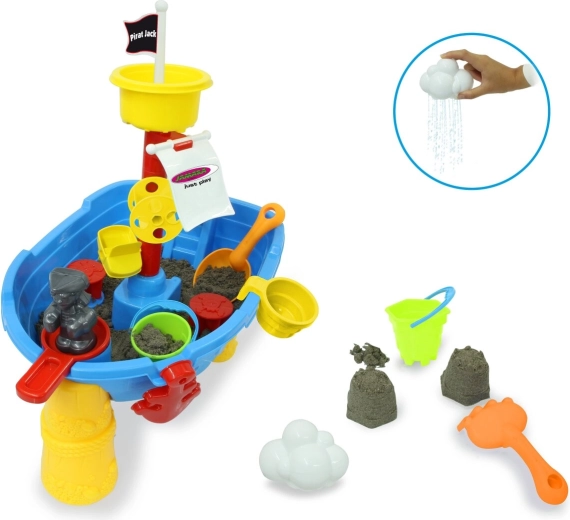 Table de jeu de sable et d’eau Pirat Jack de Jamara (21 pièces)
