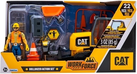 Chargeuse sur chenilles CAT avec figurine et accessoires