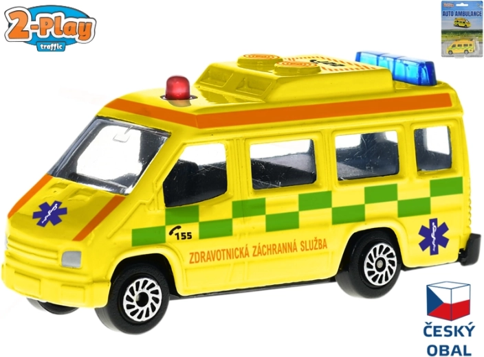Modèle d’ambulance en métal 2-Play Traffic CZ 8 cm