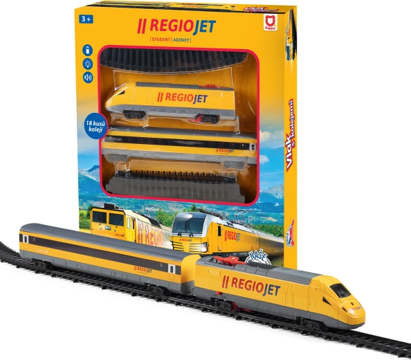 Train miniature RegioJet avec effets lumineux et sonores