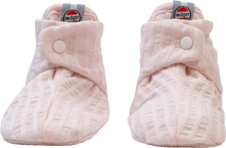 Chaussons en coton Lodger Seersucker tan 3–6 mois