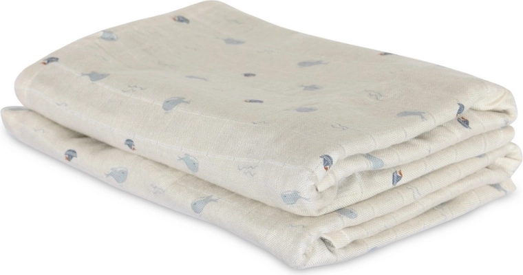 NUUROO Josefine langes en mousseline de bambou Ocean (2 pcs)