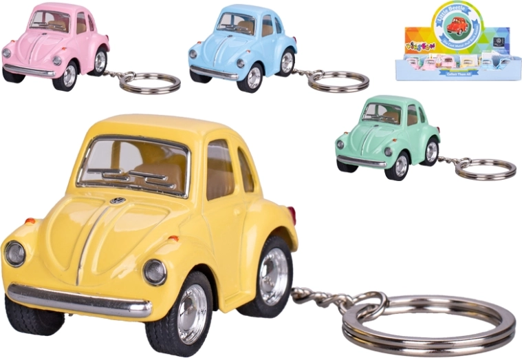 Kinsfun Volkswagen Beetle métallique avec pendentif pour clés et mécanisme à rétrofriction