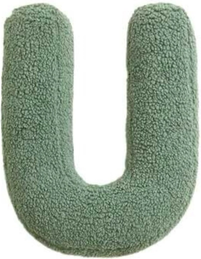 Mealini lettre en peluche U verte - 1 pièce