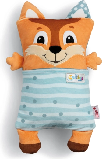 Nici Cosidoos renard en peluche 2-en-1 – doudou tout doux et coussin 30 × 20 cm
