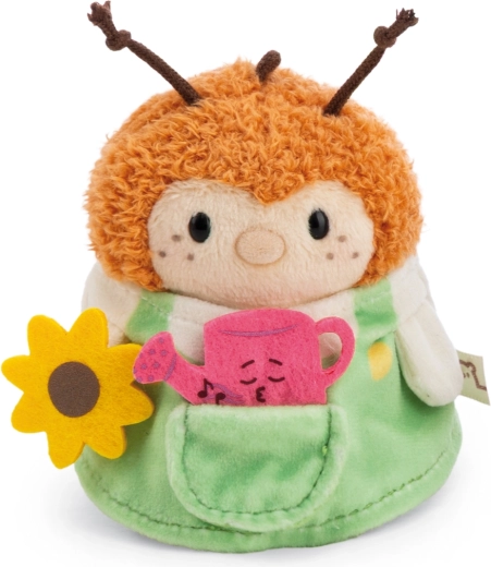 NICI MyMochi bourdon en peluche Hadshi 8 cm avec arrosoir et tenue de jardinier