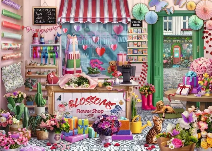 Puzzle Boutique de fleurs 1000 pièces RAVENSBURGER