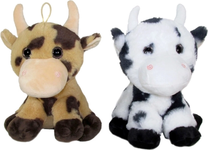 Vache en peluche 20 cm avec son