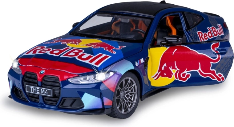 Modèle métallique BMW M4 à l’échelle 1:23, bleu