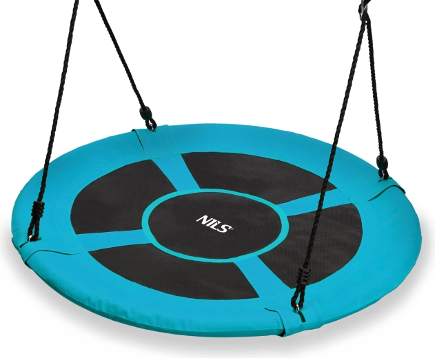 Balançoire nid de cigogne NILS Camp, turquoise, diamètre 100 cm