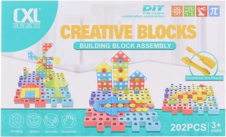 Jeu de construction plastique à visser 202 pièces