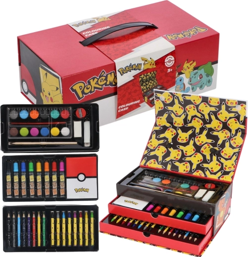 Mallette de dessin Pokémon – kit artistique dans une mallette