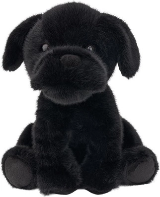 Bульдог noir en peluche 25 cm