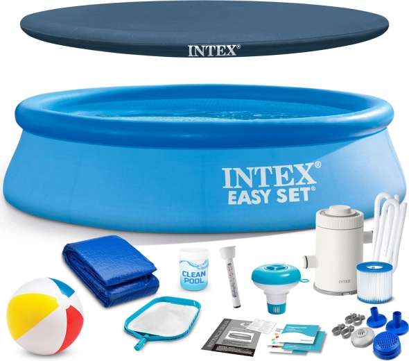 Piscine de jardin gonflable 244 × 61 cm INTEX Easy Set 16-en-1
