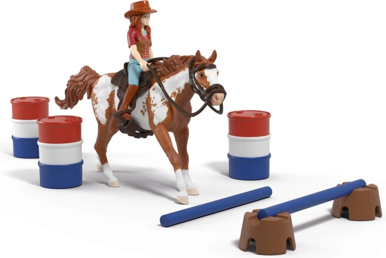 Schleich Horse Club Hannah avec cheval et obstacles – aventure western