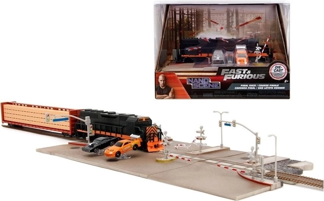 Jada Fast & Furious diorama de poursuite avec train