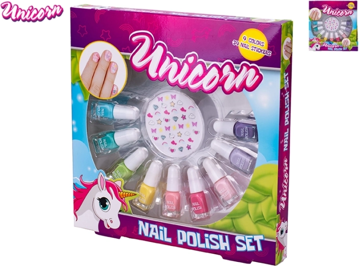 Unicorn coffret enfant de vernis à ongles avec autocollants