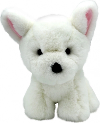 Chien en peluche blanc 27 cm