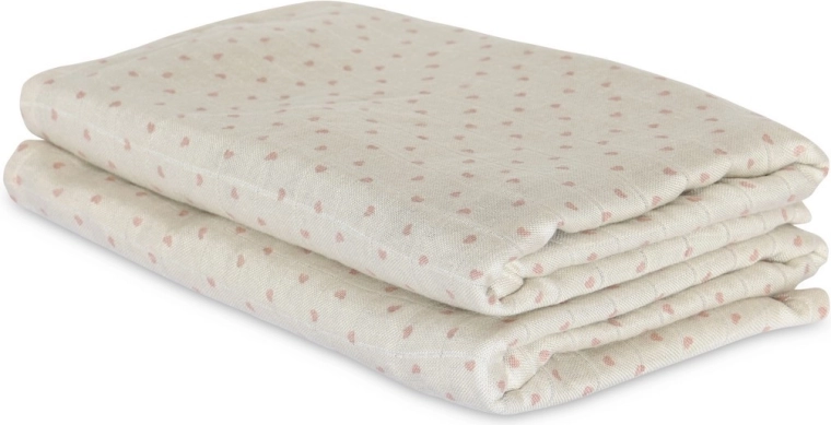NuuRoo josefine langes en mousseline de bambou hearts (2 pcs)