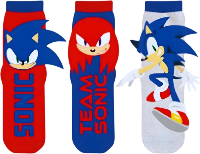Chaussettes basses pour garçon Sonic - 3 paires