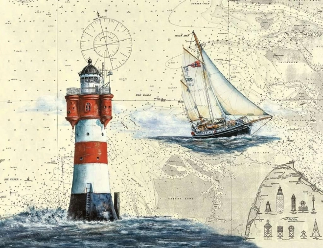 Puzzle 2000 pièces – voiliers et phare RAVENSBURGER