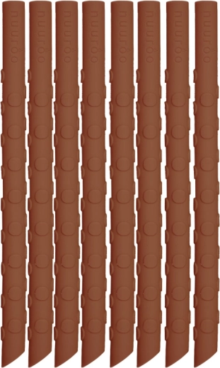 NUUROO pailles en silicone ada caramel café (8 pcs)