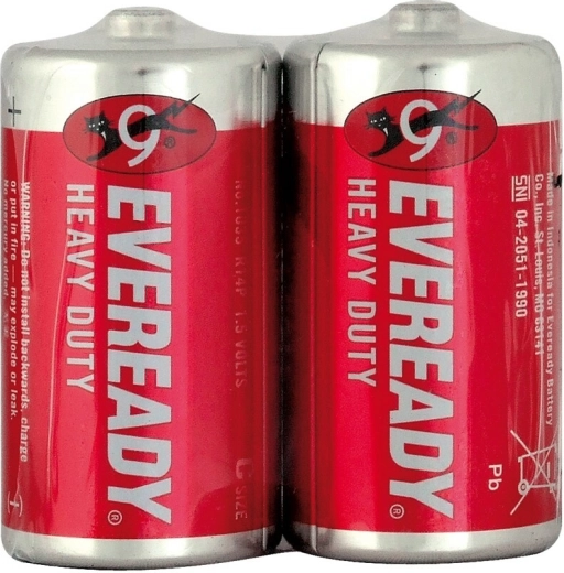 Energizer Eveready Heavy Duty Red piles C R14 1,5 V, 2 pcs