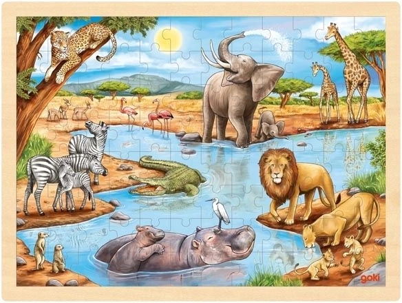 Puzzle en bois Savane africaine 96 pièces Goki