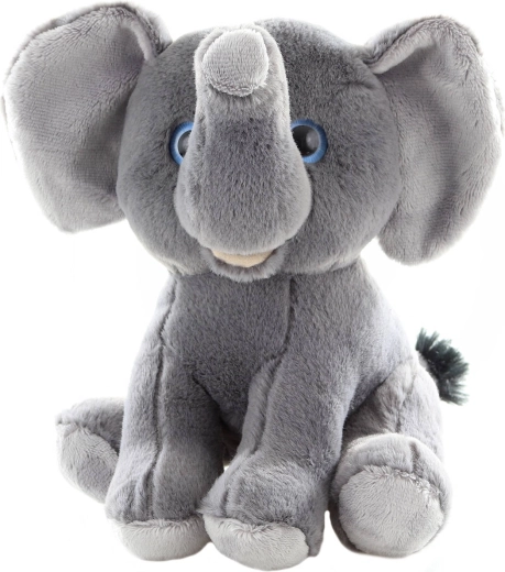 Éléphant assis en peluche 19 cm - 1 pièce